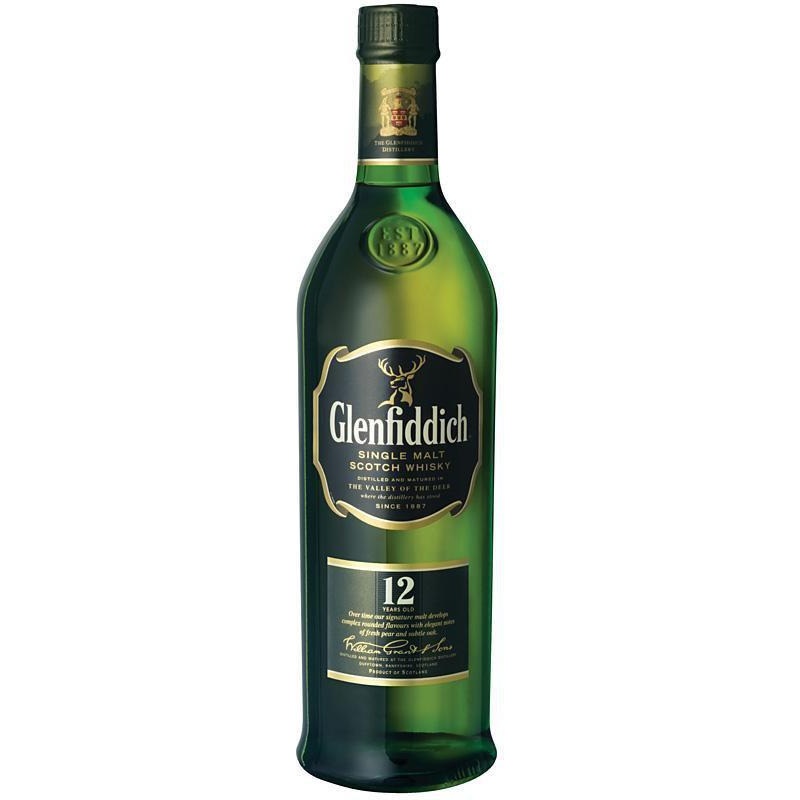 Glenfiddich 12 Year Old Scotch Single Malt Scotch Whiskey 750 ML