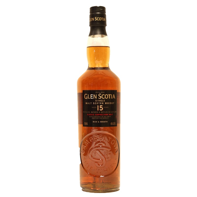 Glen Scotia 15 Year Old Single Malt Scotch Whiskey 92 Proof 750 ML