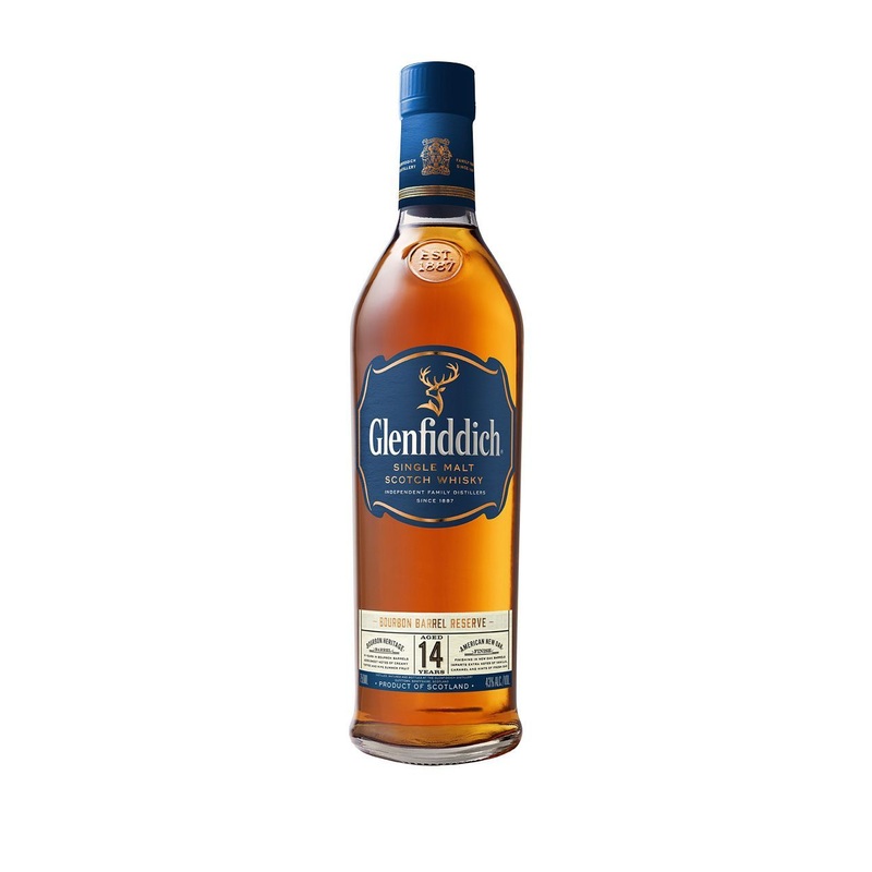 Glenfiddich 14 Year Old Bourbon Barrel Reserve Single Malt Scotch Whiskey 750 ML