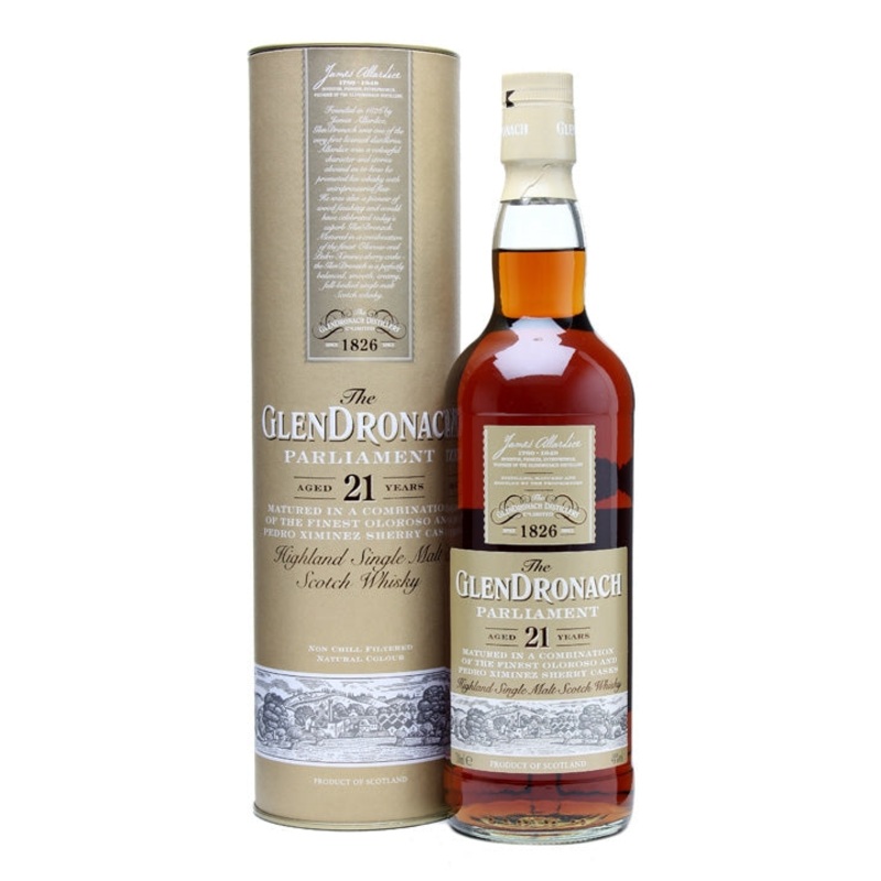 The GlenDronach 21 Year Old Parliament Highland Single Malt Scotch Whiskey 750 ML