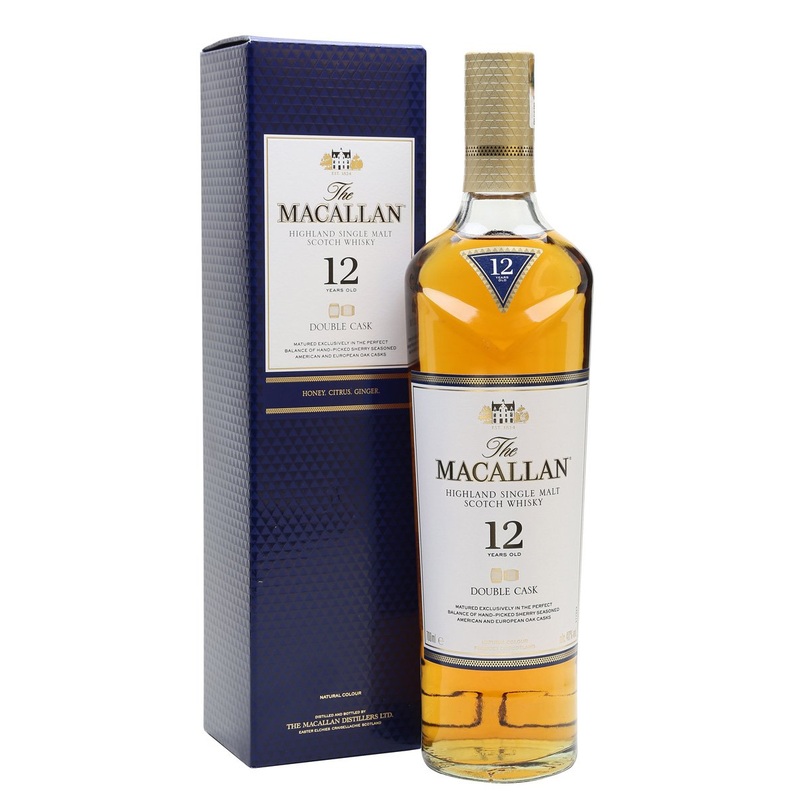 The Macallan Double Cask 12 Years Old Highland Single Malt Scotch Whiskey 750 ML