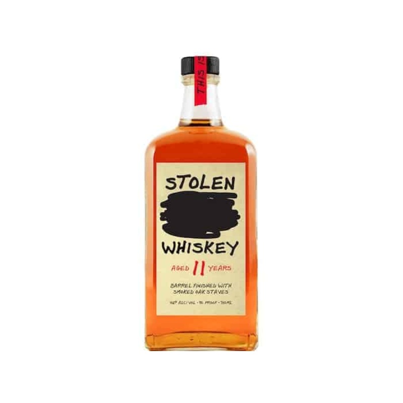 This is Stolen Spirits 11 Year Old Whiskey 92 Proof 750 ML