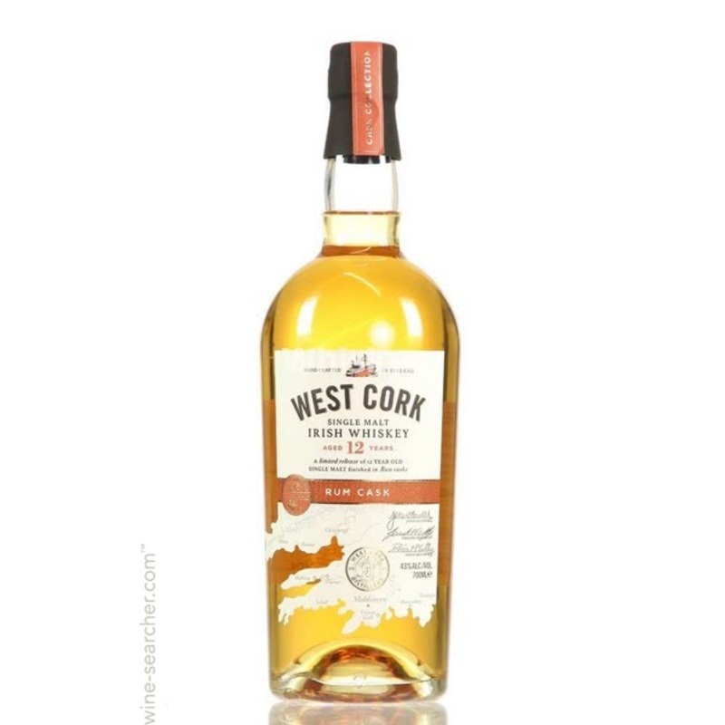 West Cork Distillers 12 Year Old Rum Cask Finish Single Malt Irish Whiskey 750 ML