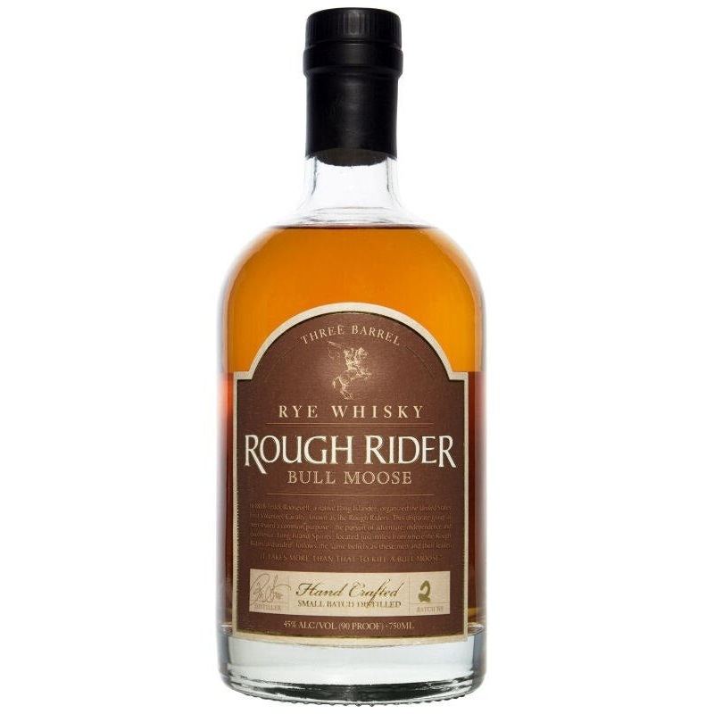 Rough Rider Bull Moose Three Barrel Rye Whiskey 90 Proof 750 ML