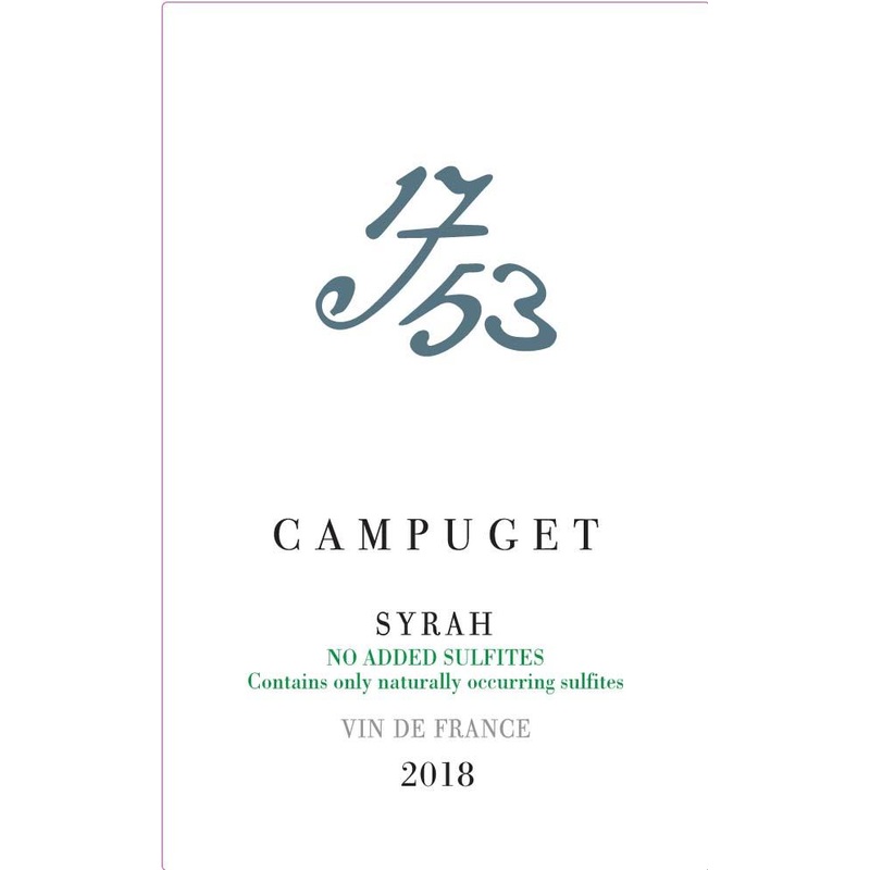 CH DE CAMPUGET 1753 SYRAH SANS SULFITES 2021 750 mL