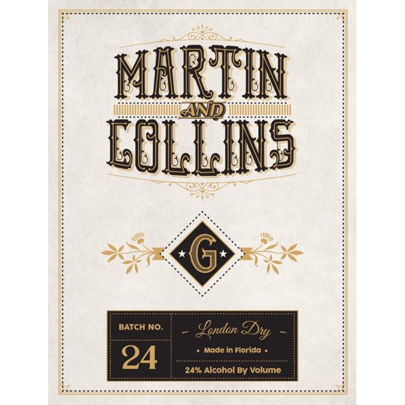 MARTIN & COLLINS FERMENTED GIN 24% GLASS 1 L