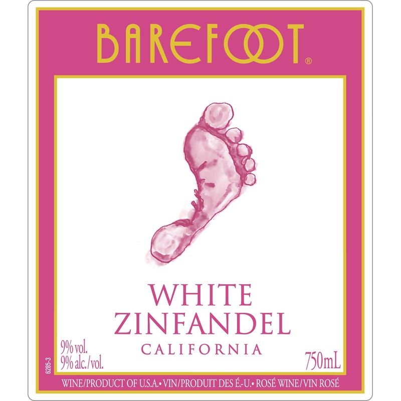 BAREFOOT WHITE ZINFANDEL 6/4PK PET 187 mL (24 Pack)