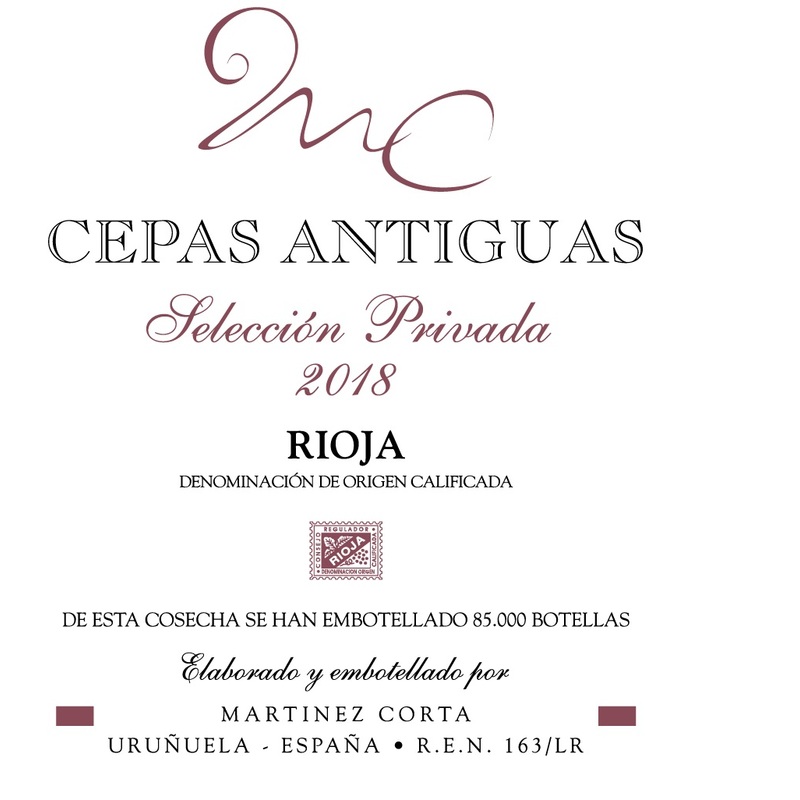 MARTINEZ CORTA CEPAS ANTIGUAS RIOJA 2018 750 mL