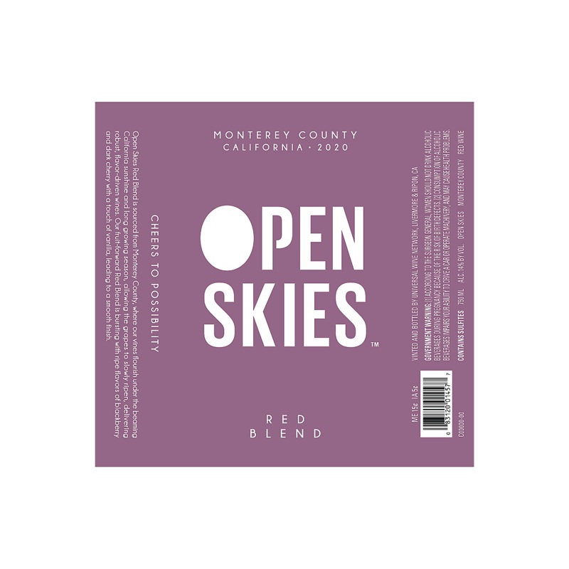 Open Skies Red Blend Monterey County 750ML