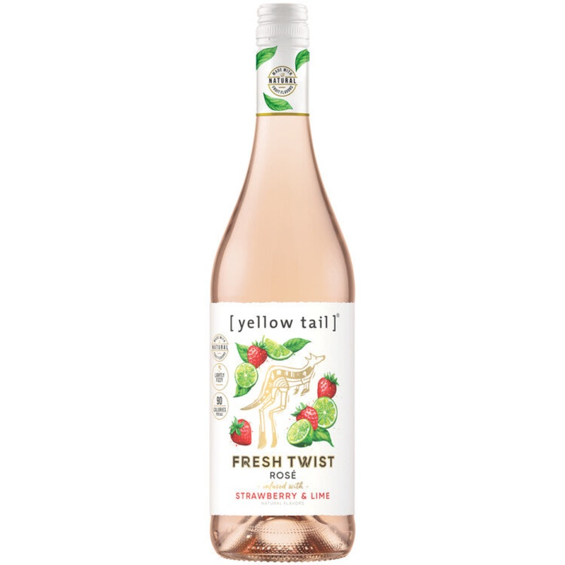 YELLOW TAIL FRESH TWIST ROSE INFUSED WITH STRAWBERRY & LIME 750ML