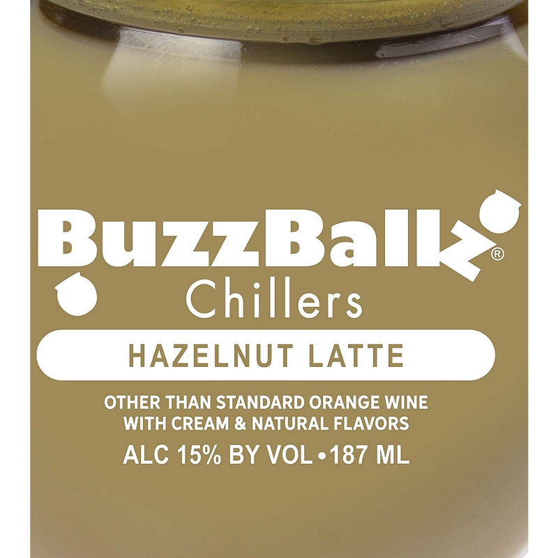 Buzzballz Chillers Hazelnut Latte Wine Based Cocktail 187ML