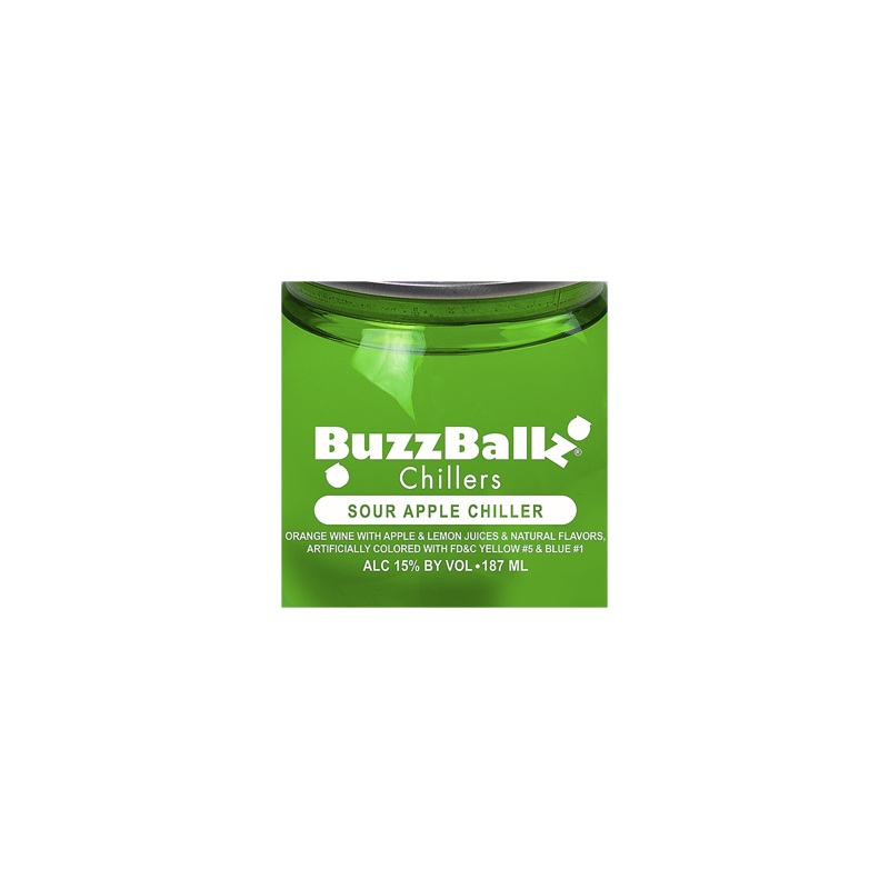 Buzzballz Chillers Sour Apple Chiller Wine Based Cocktail 187ML