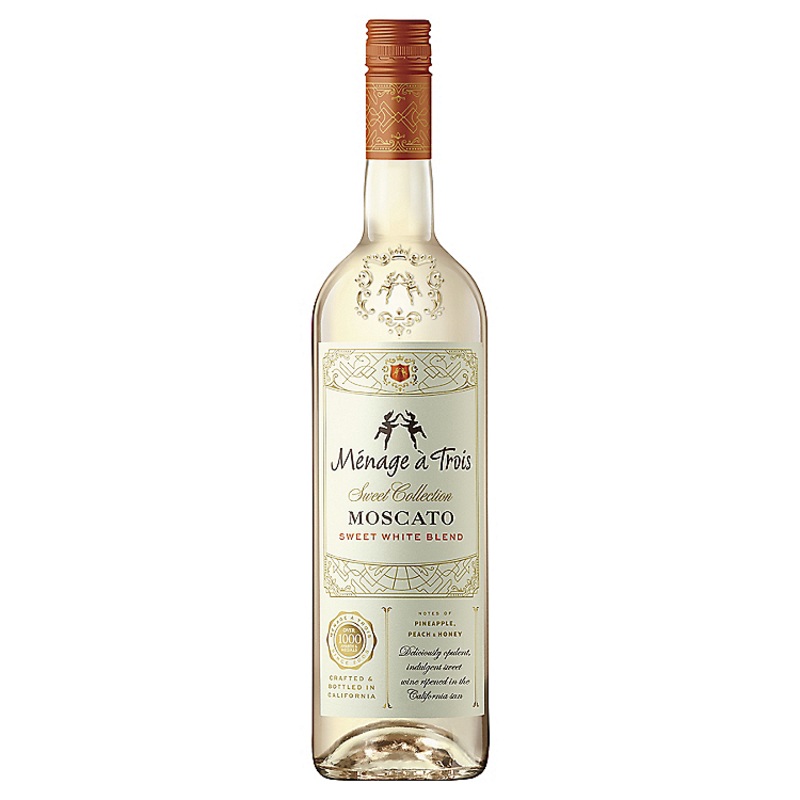 MENAGE A TROIS MOSCATO SWEET WHITE BLEND SWEET COLLECTION CALIFORNIA 750ML