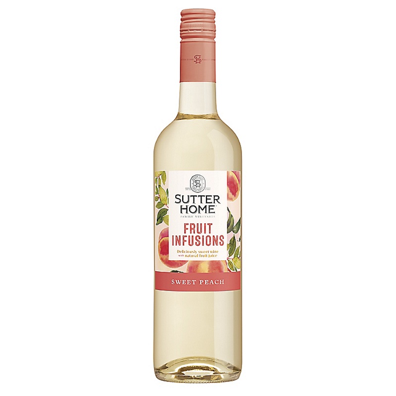 SUTTER HOME FRUIT INFUSIONS SWEET PEACH FLAVORED WINE 750ML