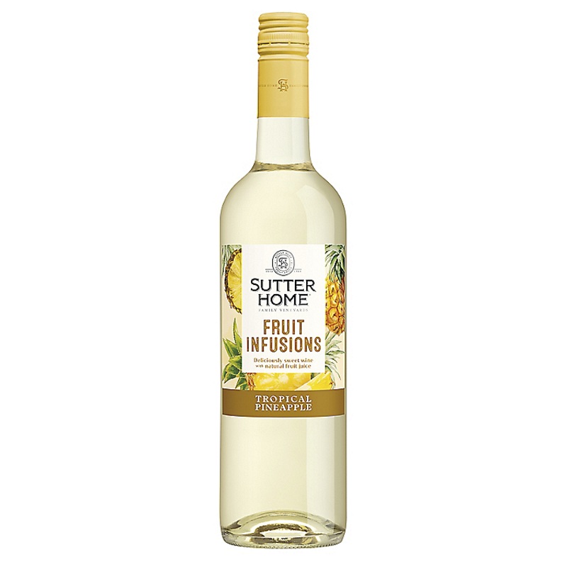 SUTTER HOME FRUIT INFUSIONS TROPICAL PINEAPPLE FLAVORED WINE 750ML