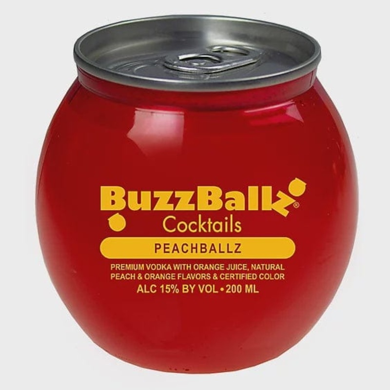BUZZBALLZ PEACHBALLZ SPIRITS COCKTAIL 200ML