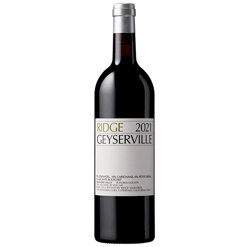 Ridge Vineyards GEYSERVILLE Zinfandel Blend Alexander Valley Organic 2021 750ml
