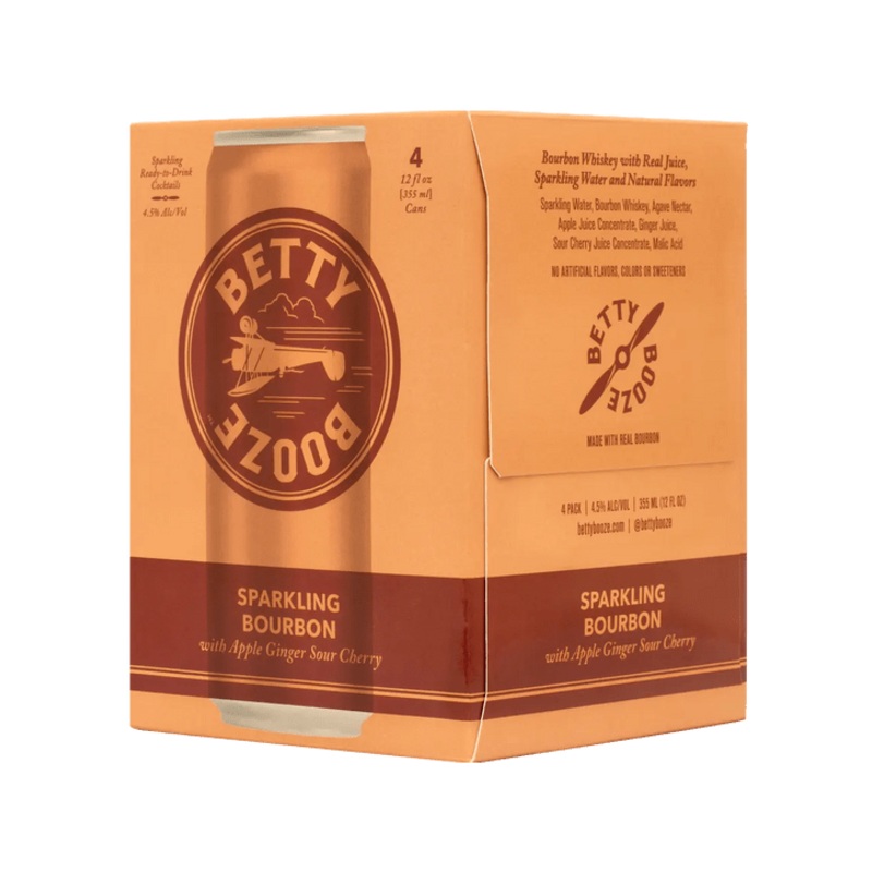 BETTY BOOZE Sparkling Bourbon With Apple Ginger Sour Cherry 4 Pack