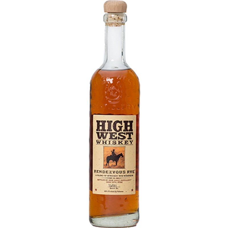 HIGH WEST RENDEZVOUS  STRAIGHT RYE WHISKEY 750ML