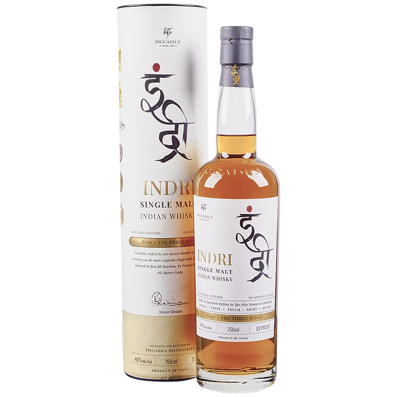 Indri Single Malt Indian Whiskey 750ml