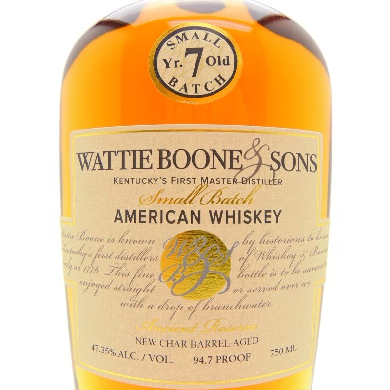 Wattie Boone & Sons Small Batch American Whiskey Aged 7 Years 750ml