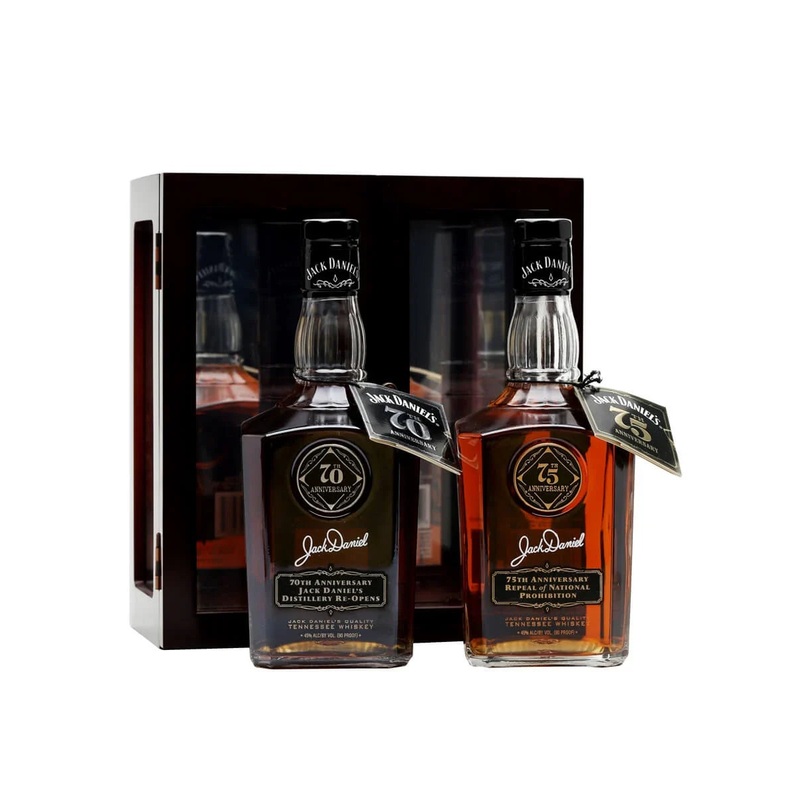 Jack Daniel's Old No. 7 Brand 70th & 75th Anniversary Set Sour Mash Whiskey