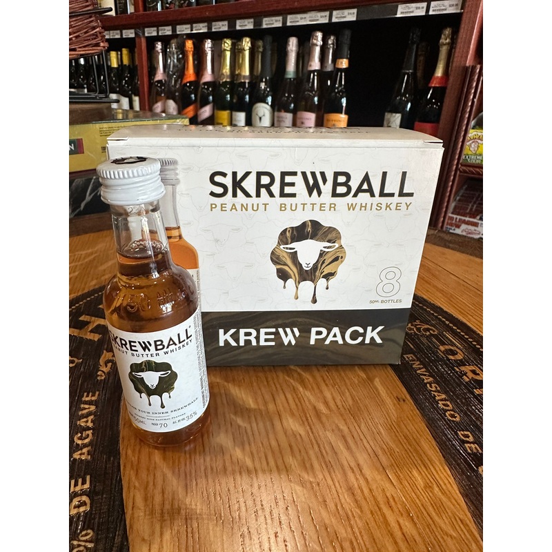 Skrewball Eggnog Peanut Butter Whiskey 50ml Bottles 8-Pack