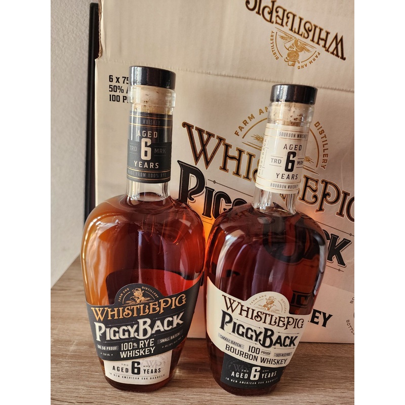 WhistlePig Piggy Back 6 Year Old Rye & Bourbon Bundle 750ml 2-Pack