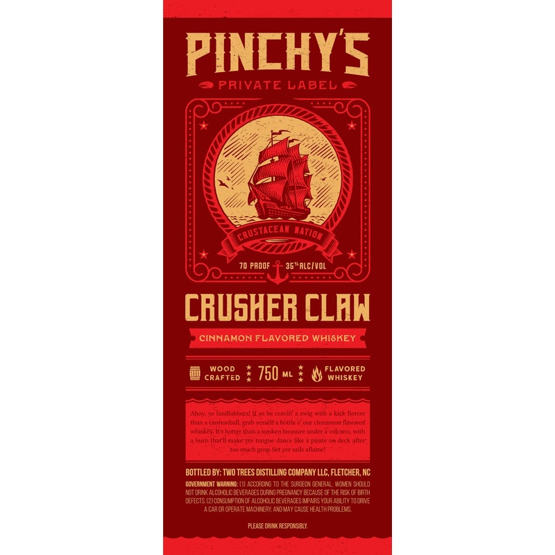 Pinchy's Private Label Crusher Claw Cinnamon Flavored Whiskey