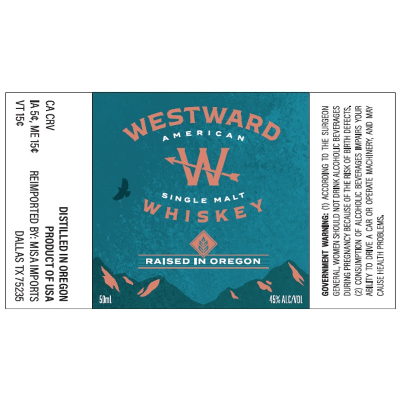 Westward American Single Malt Whiskey Raised in Oregon
