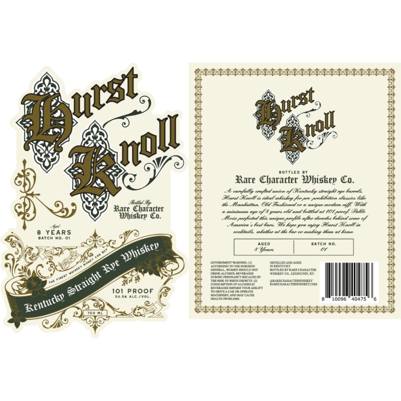 Hurst Knoll 8 Year Old Kentucky Straight Rye Whiskey By Rare Character