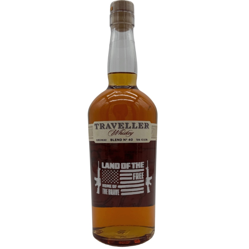 Traveller Whiskey LAND OF THE FREE Limited Edition Etched Bottle