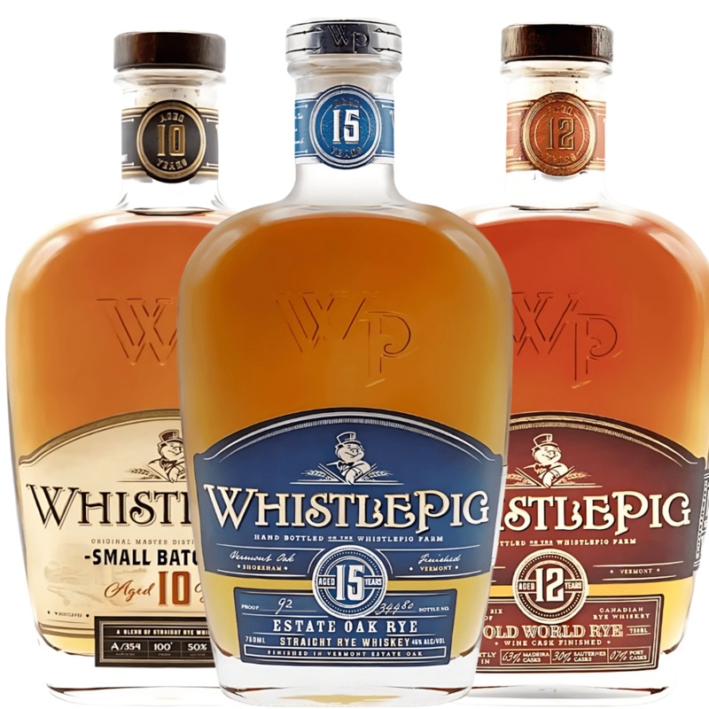 WhistlePig Rye Whiskey Bundle: 10, 12 & 15 Year Aged Expressions