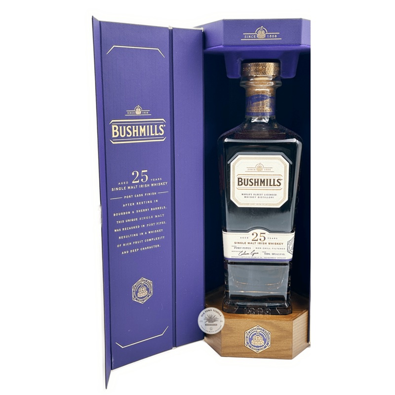 BUSHMILLS SINGLE MALT PORT PIPES 25YR 750ML