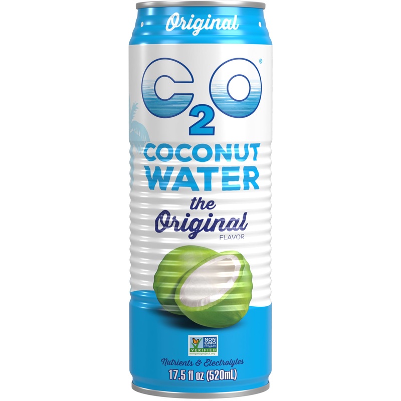 C2O Original Pure Coconut Water 12 Pack (17.5 oz Cans)