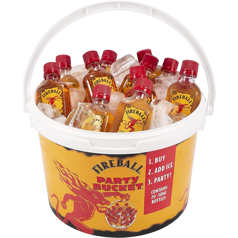 FIREBALL CINNAMON WHISKY PARTY BUCKET 20 PACK 50ML