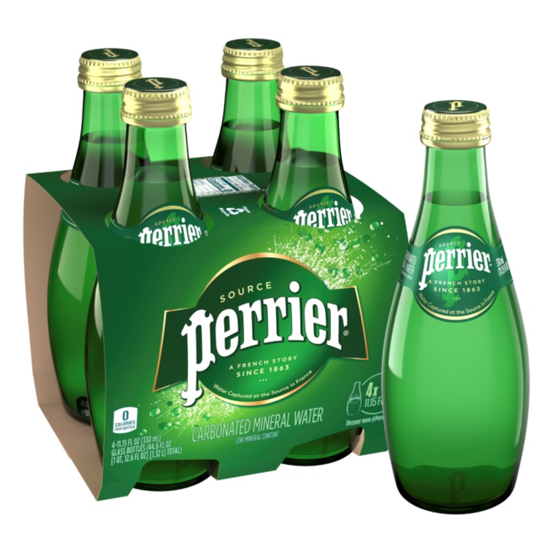PERRIER SPK MINERAL WATER GLS 6/4P