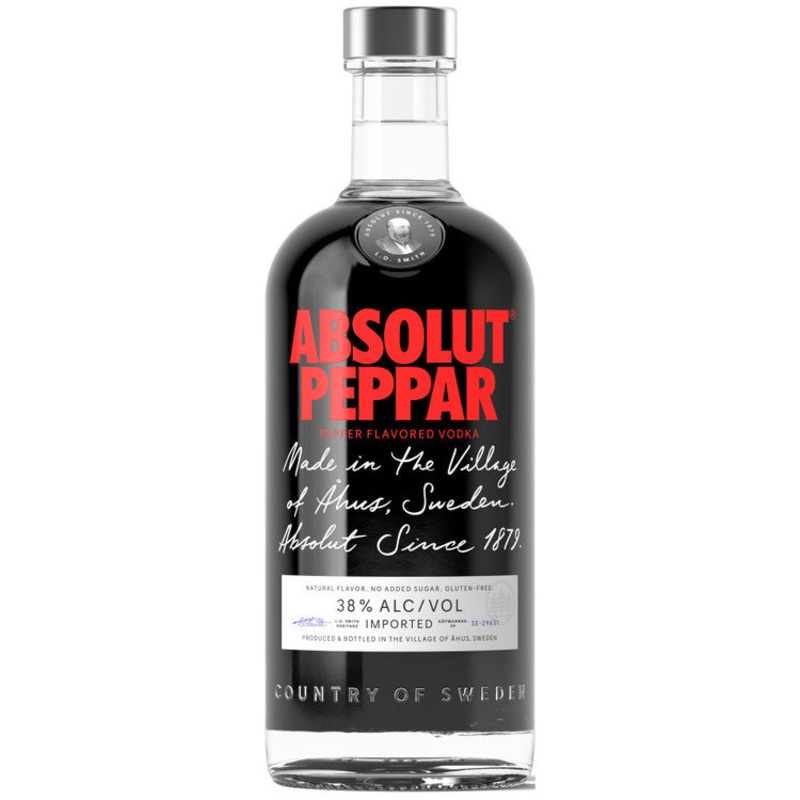 ABSOLUT CHILI PEPPER FLAVORED VODKA PEPPAR 76 750ML