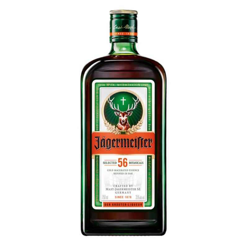 JAGERMEISTER HERBAL LIQUEUR 70 W/ FLASK 750ML