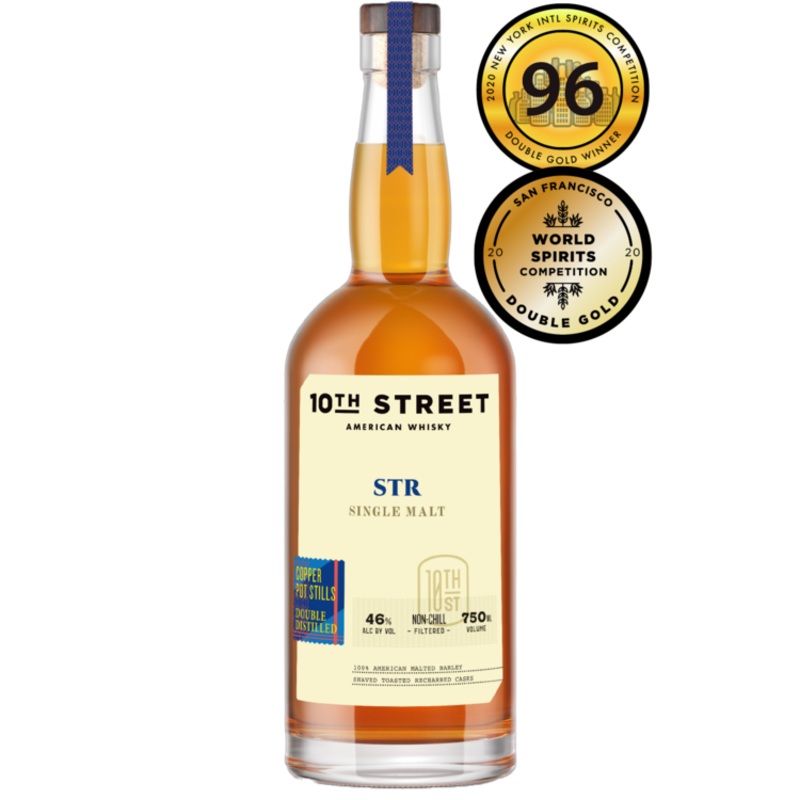 10TH STREET AMERICAN WHISKEY SINGLE MALT STR 92 750ML