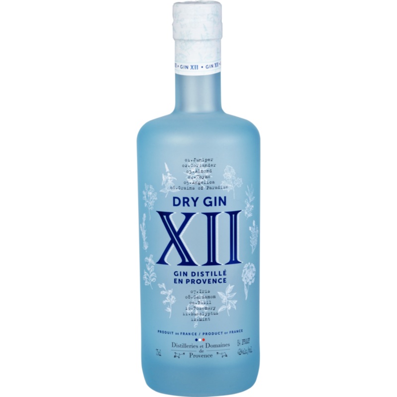 XII DRY GIN W/ GLASS 84 750ML