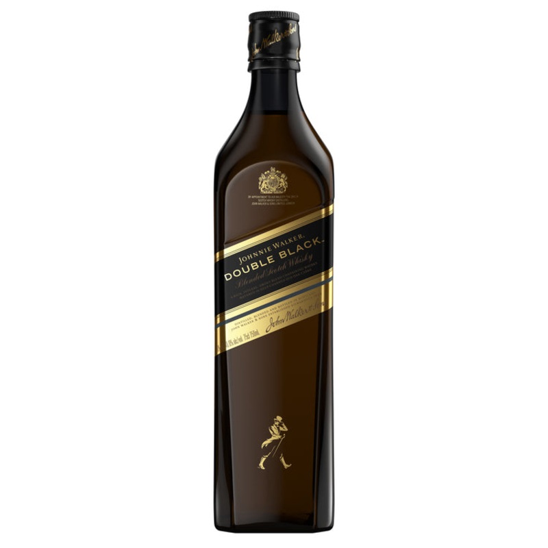 JOHNNIE WALKER BLENDED SCOTCH DOUBLE BLACK 80 750ML
