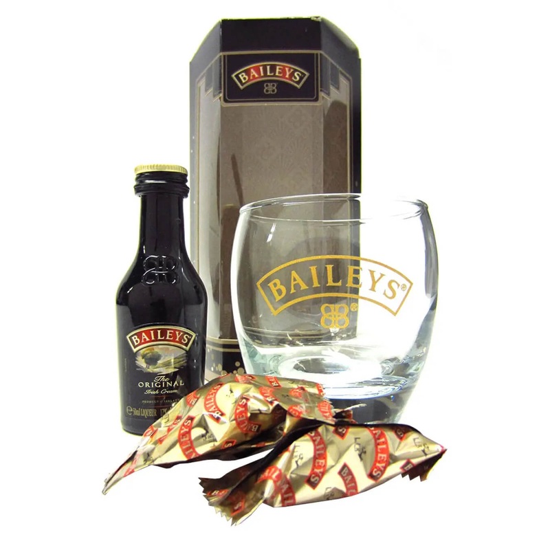 Baileys Miniature Glass + Chocolates Gift Set