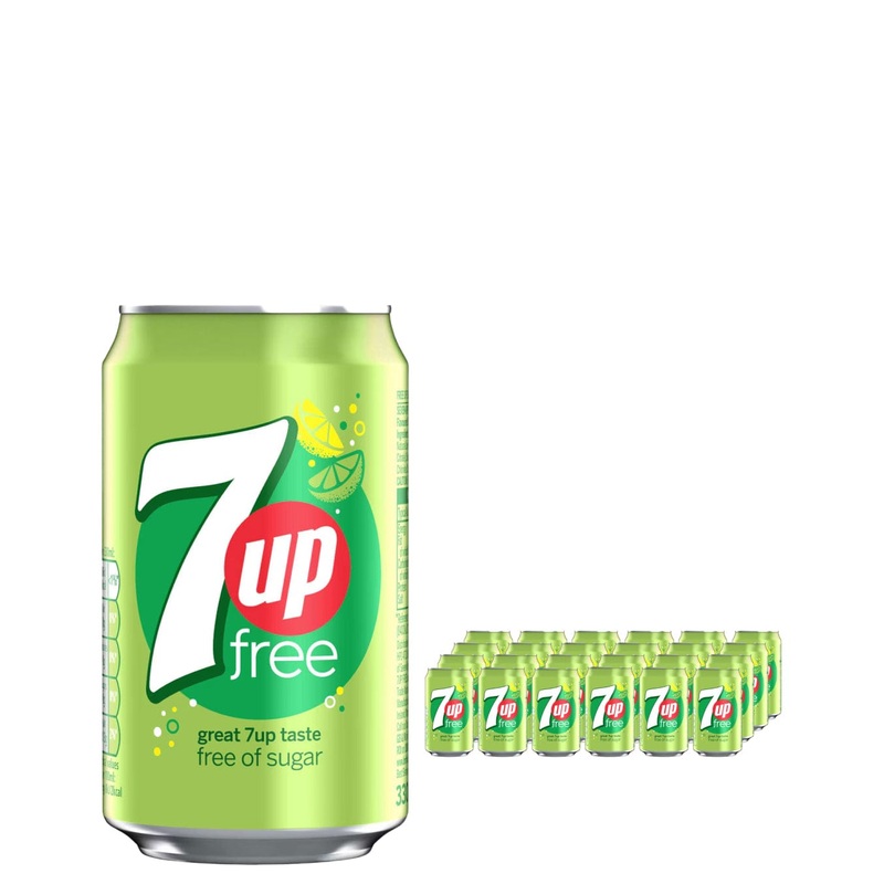 7 Up Free Soft Drink Can Multipack, 24 x 330 ml