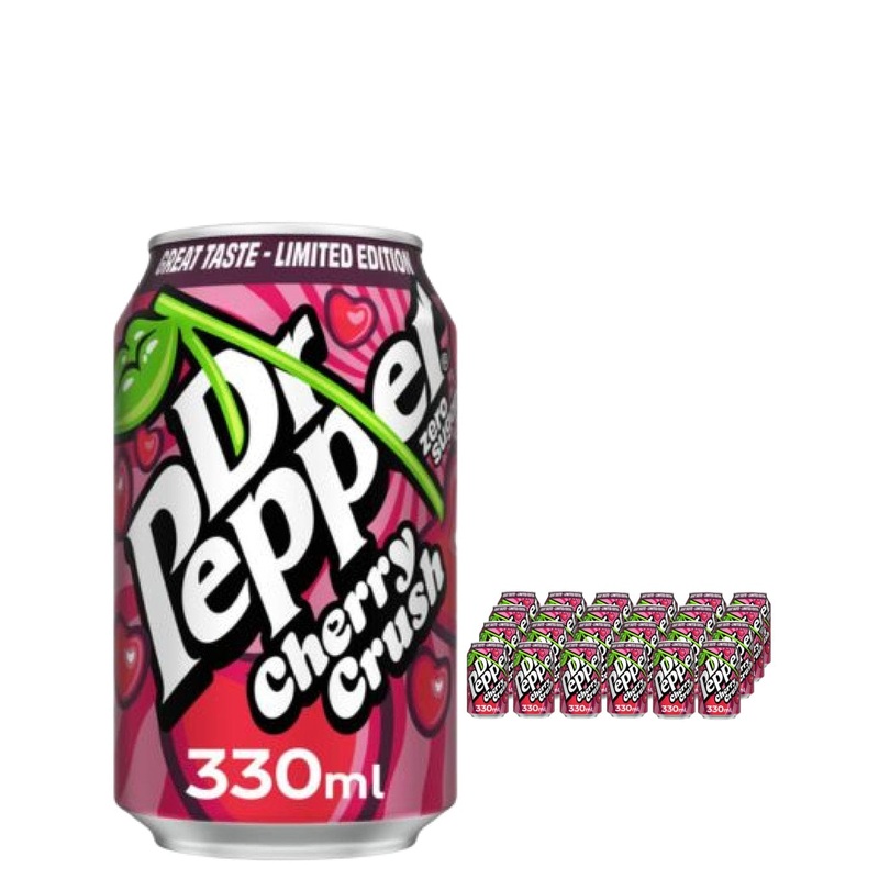 Dr Pepper Zero Cherry Crush Can Multipack, 24 x 330 ml