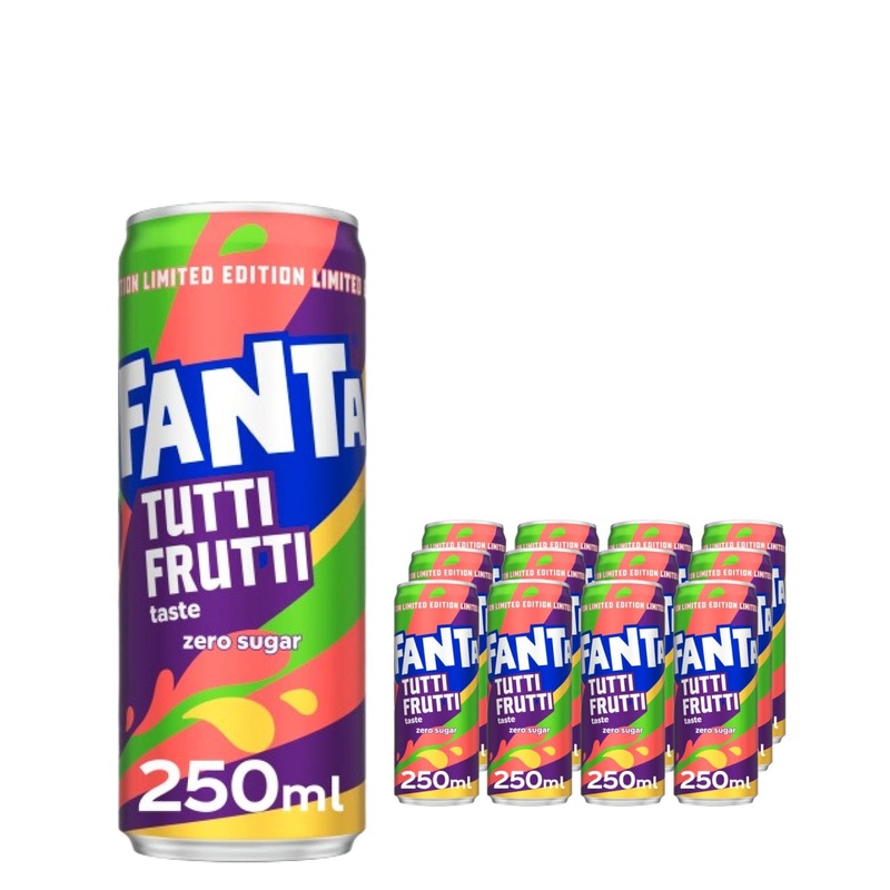 Fanta Zero Sugar Tutti Frutti Multipack, 24 x 250 ml