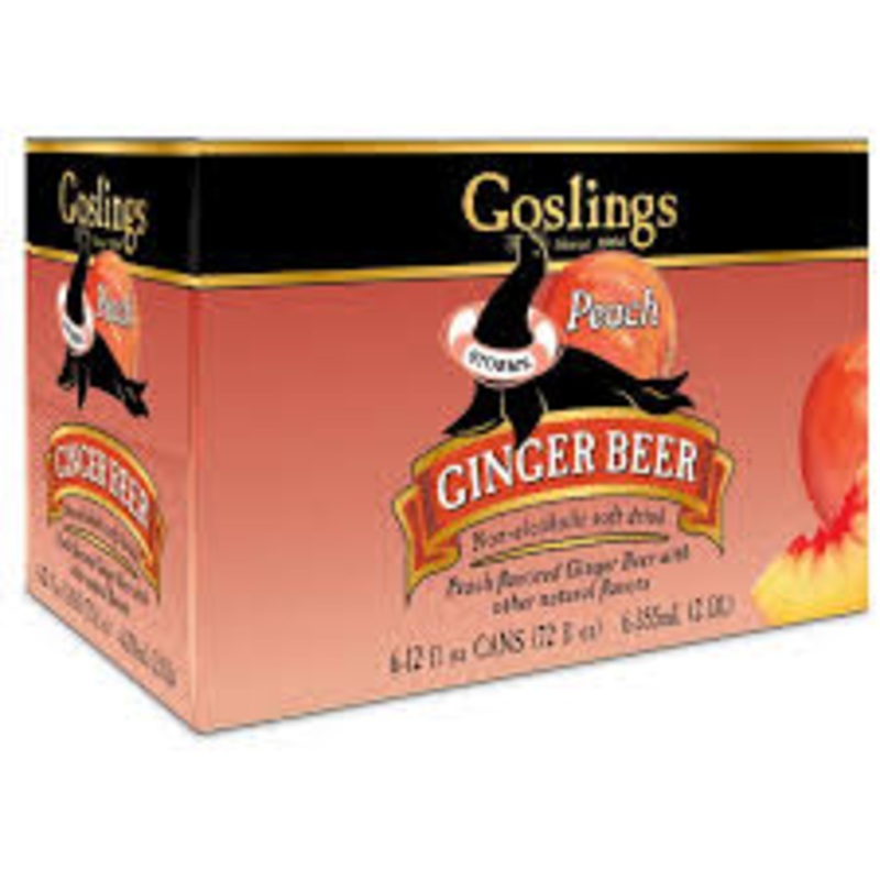Goslings Stormy Ginger Peach Soft Drink 12oz 6 Pack Cans