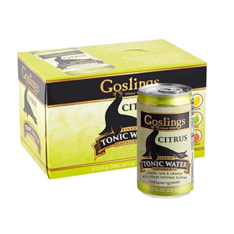 Goslings Tonic Water Lemon Lime 12oz 6 Pack Cans
