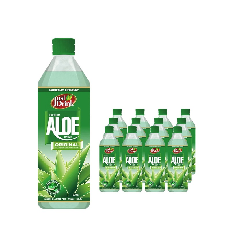 Just Drink Aloe Original Drink Multipack, 12 x 500 ml
