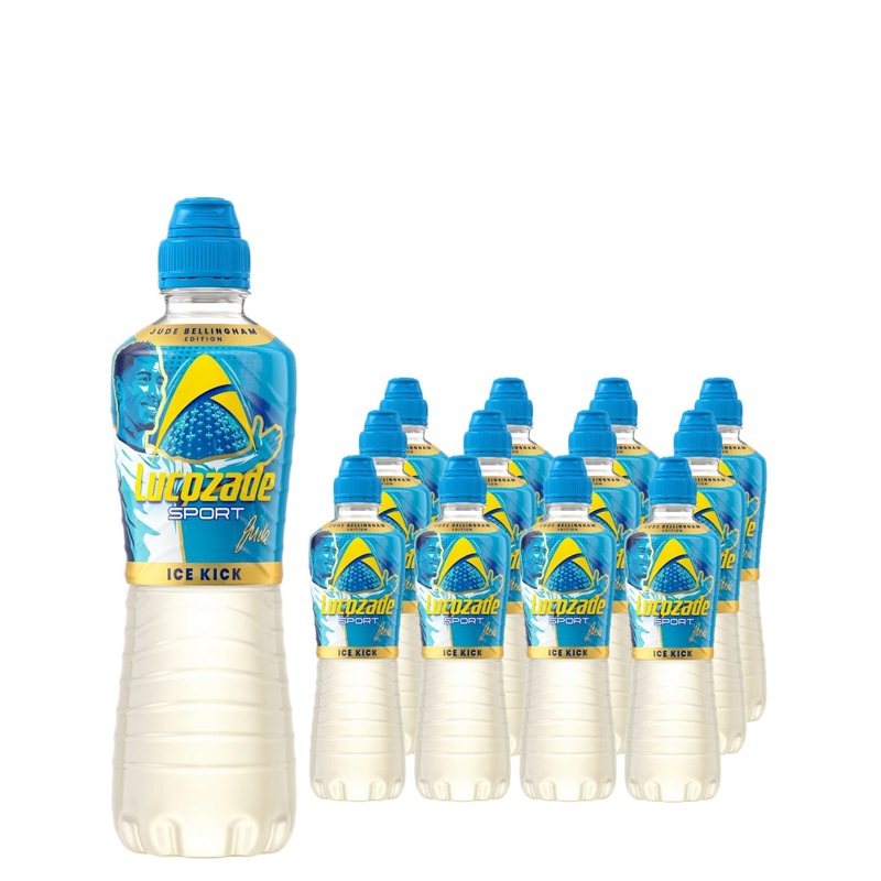 Lucozade Sport Ice Kick Jude Bellingham Energy Drink Multipack, 12 x 500 ml